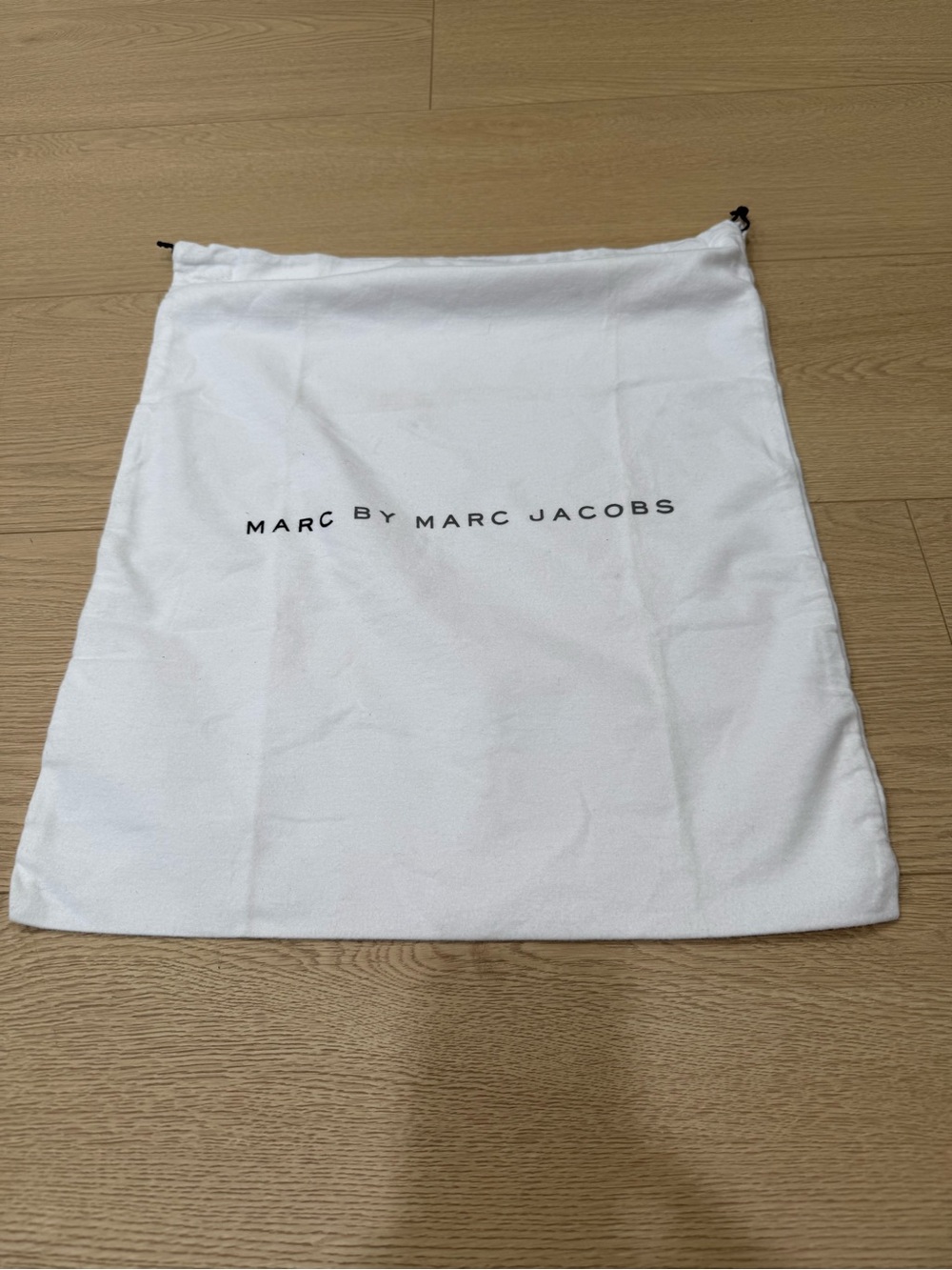 Marc by Marc Jacobs Large White Cotton Drawstring Dust Bag 18” x 21”